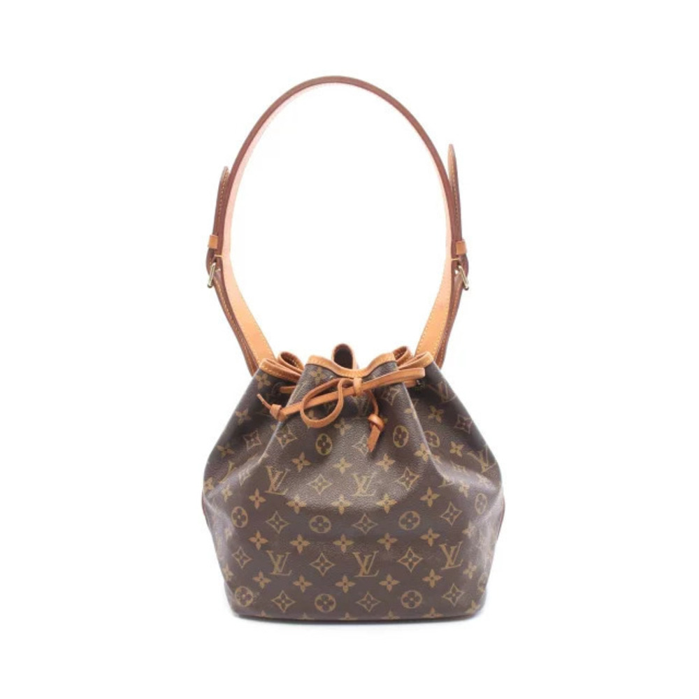 Louis Vuitton Canvas Leather Monogram Shoulder Bag Brown